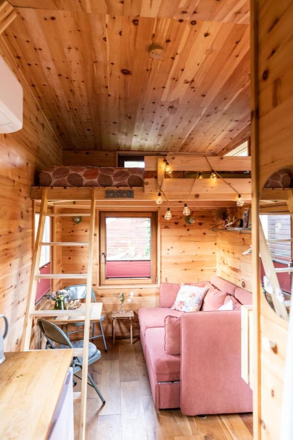Zirbenholz Tiny House "Waldhauszeit" Am See ミュッケ エクステリア 写真